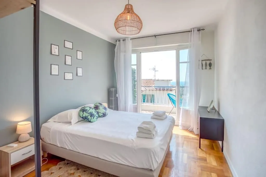 #15 2P Magnan Sea View 5 Min Beach Terrace & Parking Lägenhet Nice