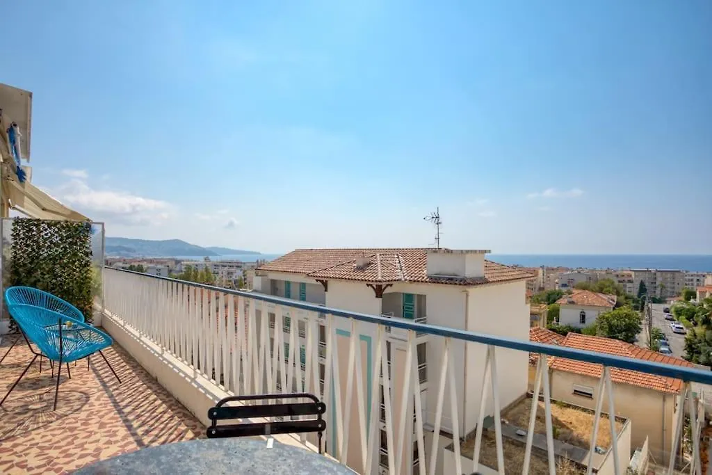 #15 2P Magnan Sea View 5 Min Beach Terrace & Parking Lägenhet Nice