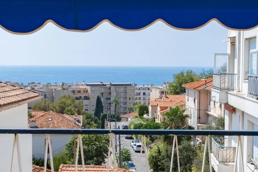 #15 2P Magnan Sea View 5 Min Beach Terrace & Parking Lägenhet Nice