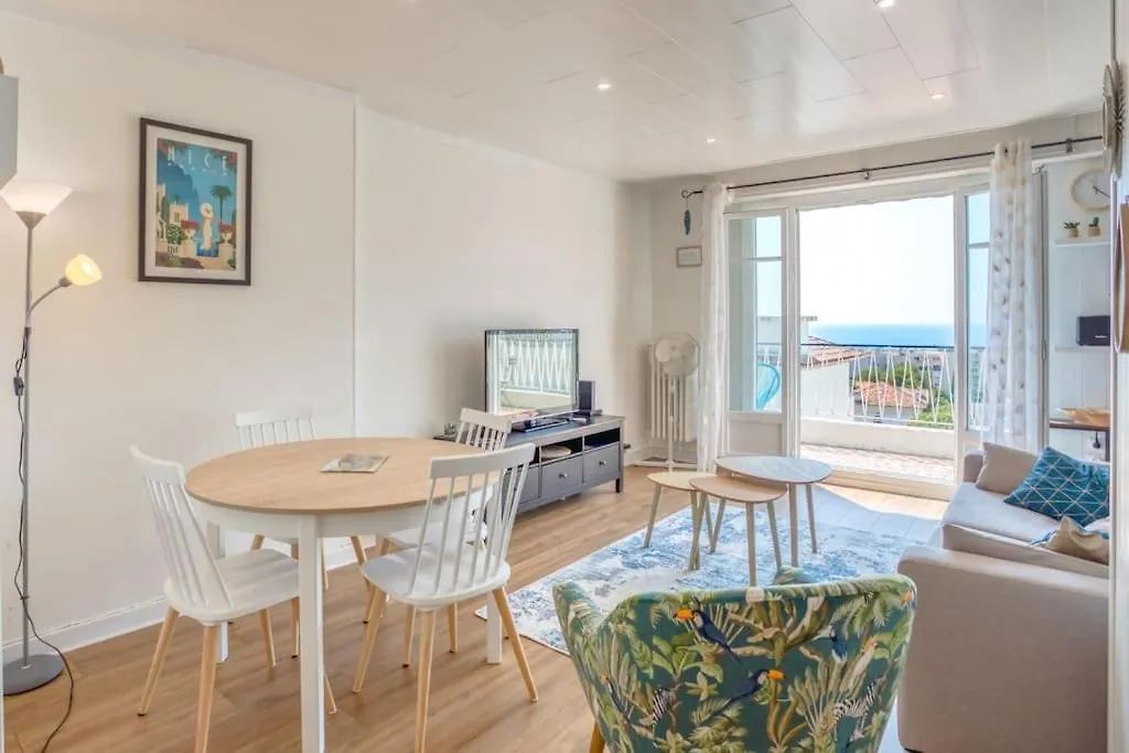 #15 2P Magnan Sea View 5 Min Beach Terrace & Parking Lägenhet Nice