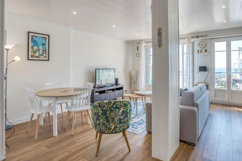 #15 2P Magnan Sea View 5 Min Beach Terrace & Parking Lägenhet Nice