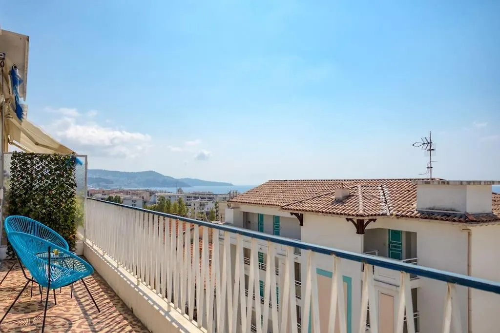 #15 2P Magnan Sea View 5 Min Beach Terrace & Parking Lägenhet Nice